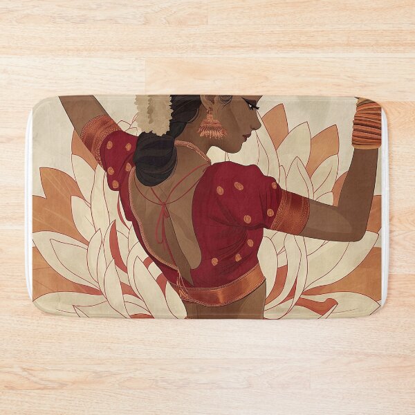 Item preview, Indian woman flower art painting designed and sold by Rockwpapart.