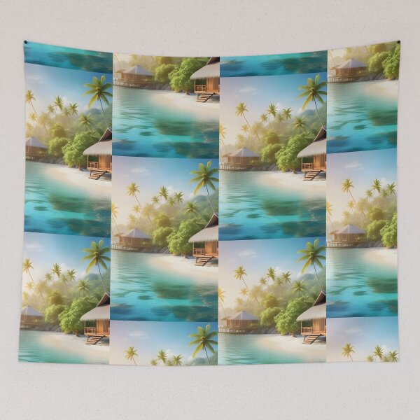 Item preview, Tropical island designed and sold by ShopMaxiDesigns.