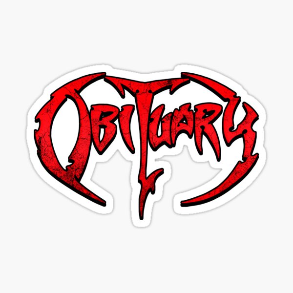 &ldquo;Obituary Band&rdquo; Sticker for Sale by xxDAMNxx | Redbubble