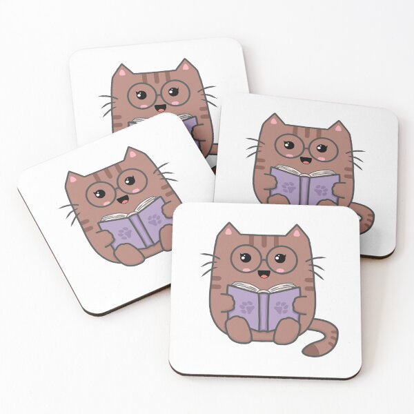 Item preview, Cute Cat Reading a Book designed and sold by Hello-Cuties.