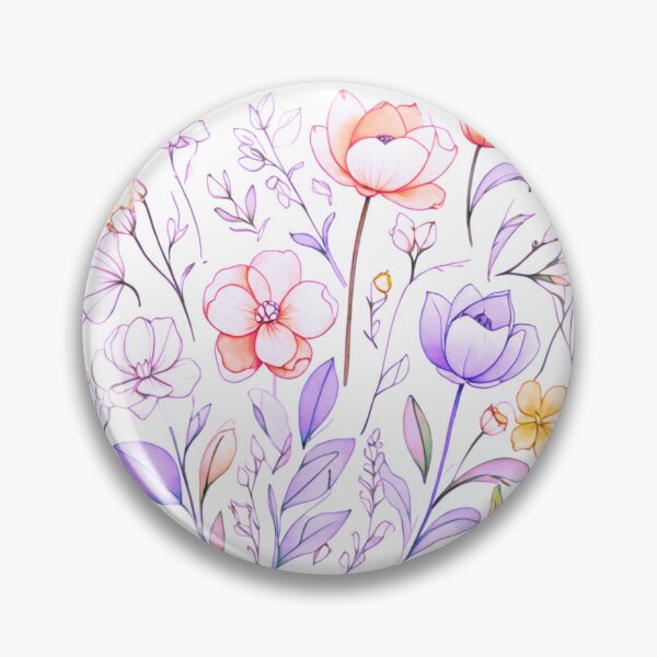 Item preview, Watercolour string flowers designed and sold by Flowersonstuff.