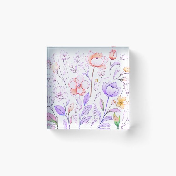 Item preview, Watercolour string flowers designed and sold by Flowersonstuff.