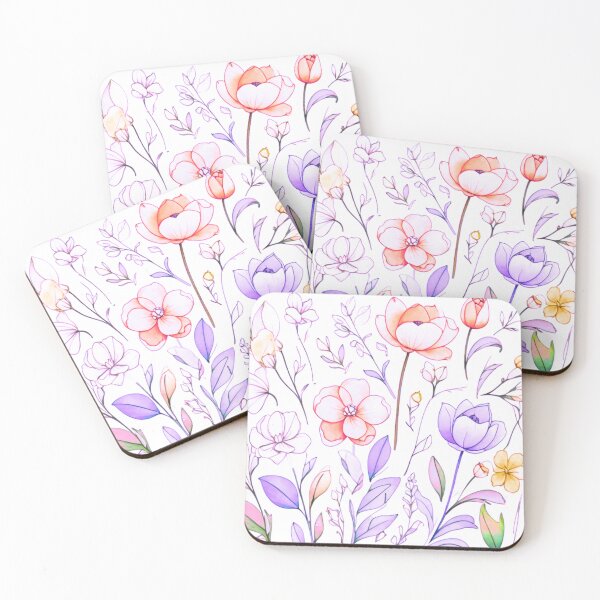 Item preview, Watercolour string flowers designed and sold by Flowersonstuff.