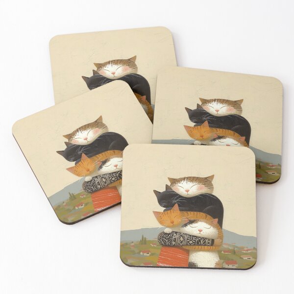 Item preview, Whimsical Cute Cats Family Portrait designed and sold by Ou-SunShine.