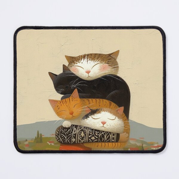 Item preview, Whimsical Cute Cats Family Portrait designed and sold by Ou-SunShine.