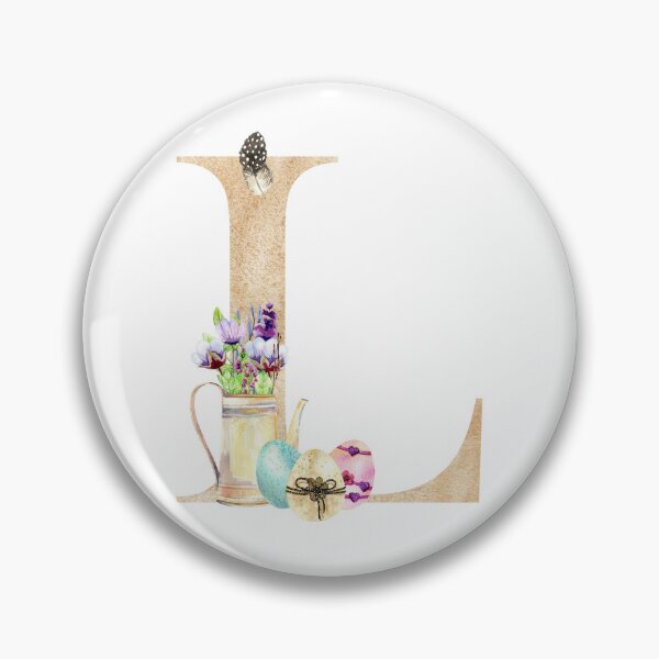 Item preview, Watercolor easter letter L designed and sold by tapilipa.