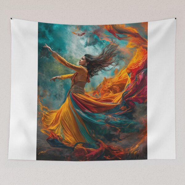 Item preview, Indian woman painting dance  designed and sold by Rockwpapart.
