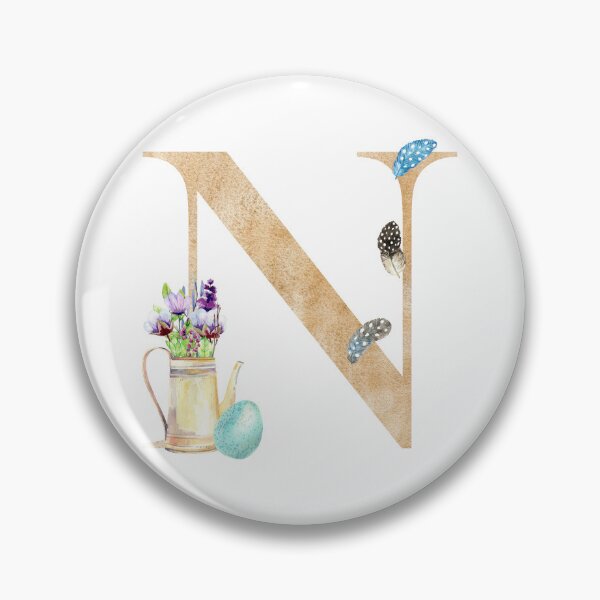 Item preview, Watercolor easter letter N designed and sold by tapilipa.
