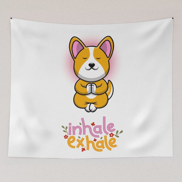 Item preview, Inhale exhale: Cute Dog Yoga Spiritual Design  designed and sold by REALKIRAN.