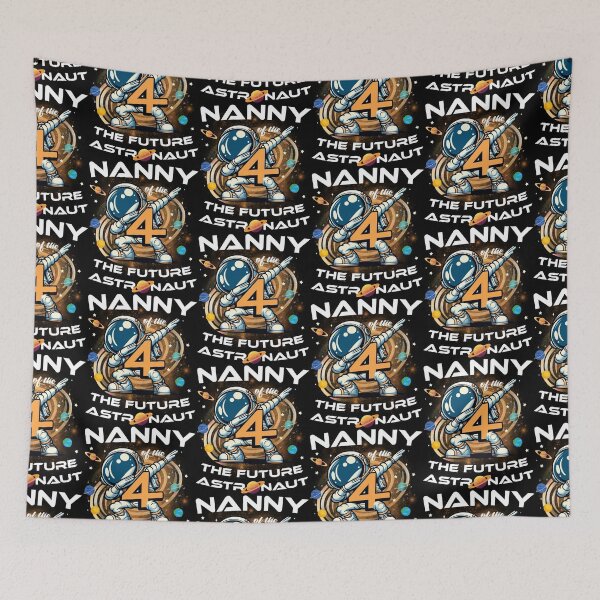 Item preview, Nanny Of The Birthday Boy 4 Years Future Astronaut Theme designed and sold by Jungle Hub.
