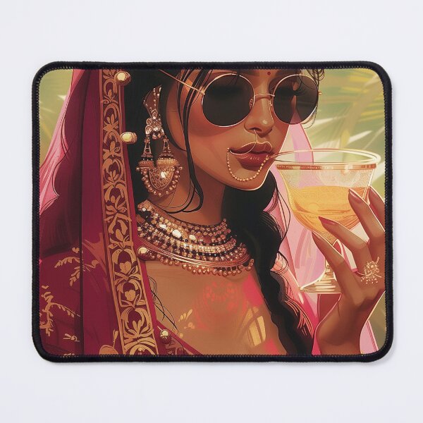 Item preview, Modern Indian Woman Drinking Art designed and sold by Rockwpapart.