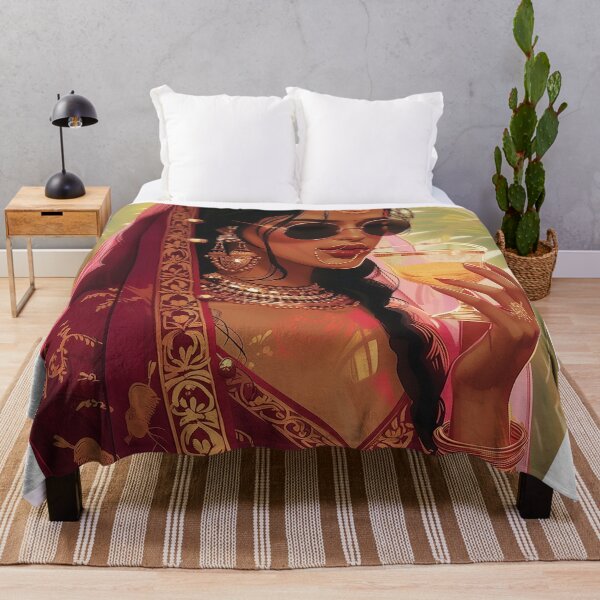 Item preview, Modern Indian Woman Drinking Art designed and sold by Rockwpapart.