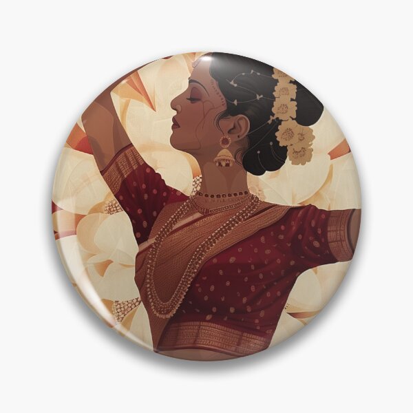 Item preview, Indian woman flower art painting designed and sold by Rockwpapart.