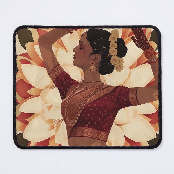 Item preview, Indian woman flower art painting designed and sold by Rockwpapart.