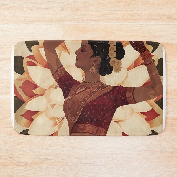 Item preview, Indian woman flower art painting designed and sold by Rockwpapart.