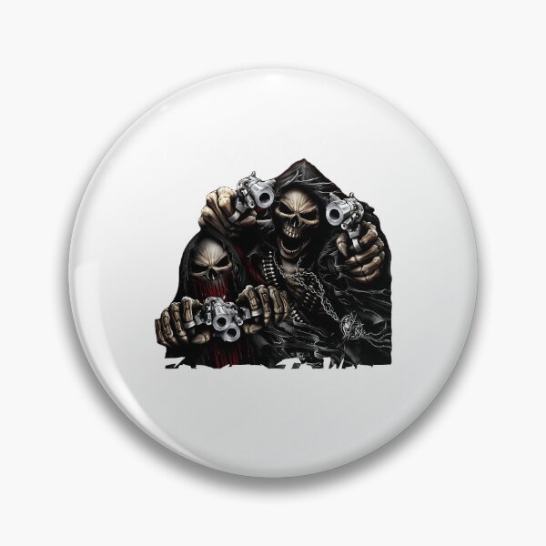 Item preview, Born To Shit Forced To Wipe 2 Funny Skull Badass Skeleton With Guns Meme designed and sold by ChyKarolina.