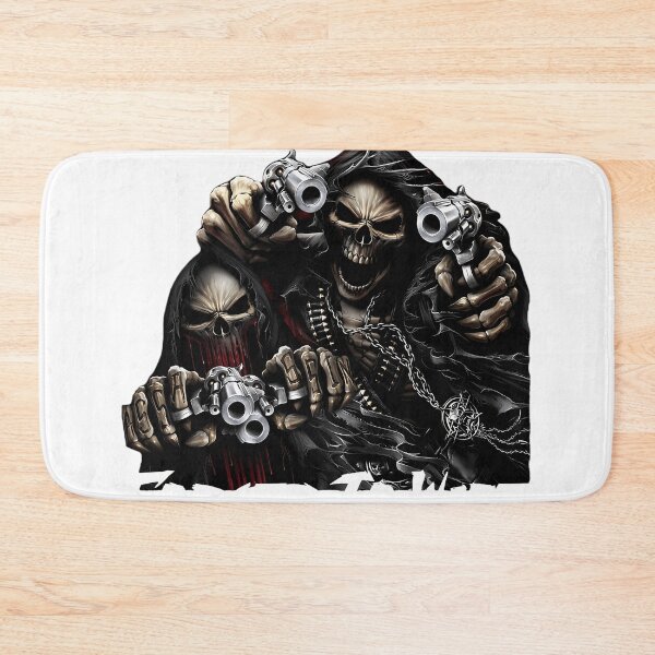 Item preview, Born To Shit Forced To Wipe 2 Funny Skull Badass Skeleton With Guns Meme designed and sold by ChyKarolina.