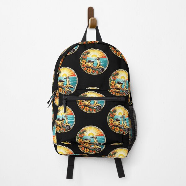 Item preview, Vintage Electric Scooter at Sunset by the Ocean with Hawaii Orchids designed and sold by NautiChic.