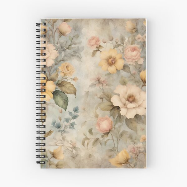 Item preview, Kitschy yellowed floral pattern designed and sold by Naturitude.