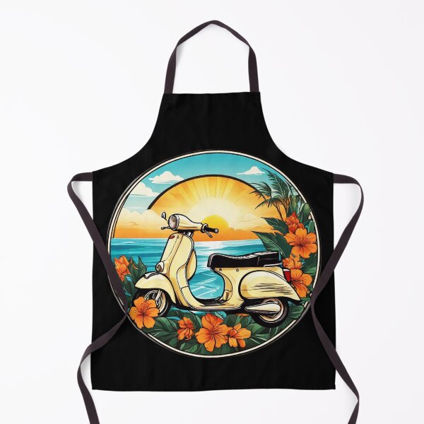 Item preview, Vintage Two Wheeler at Sunset by the Ocean with Hawaii Orchids designed and sold by NautiChic.