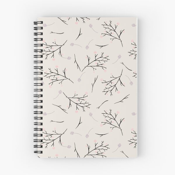 Item preview, Delicate branches with pink petals on a beige background designed and sold by by Mònica Roca.