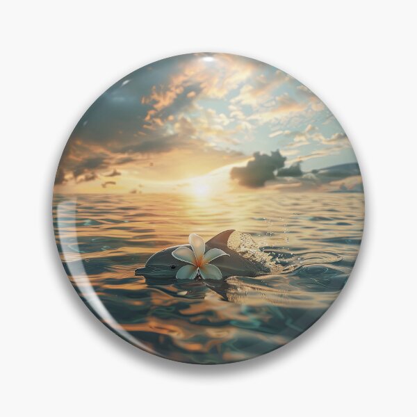 Item preview, Dolphin flowers and the ocean designed and sold by FlowersColorful.