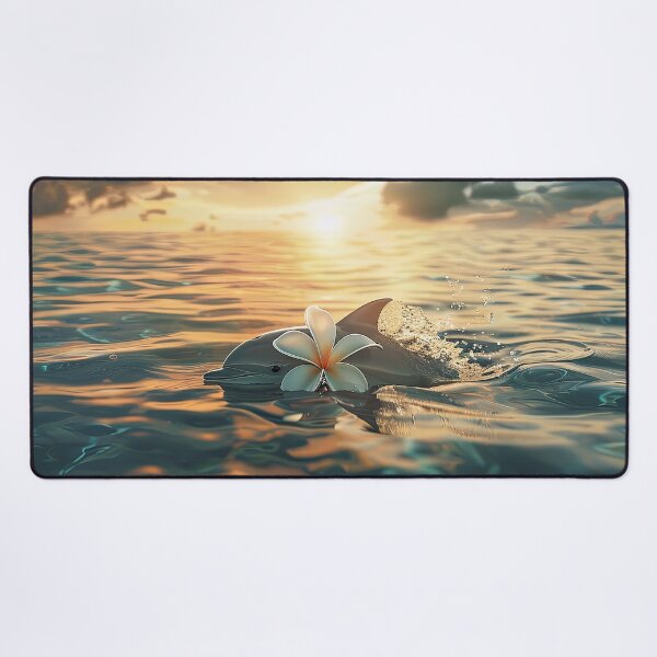 Item preview, Dolphin flowers and the ocean designed and sold by FlowersColorful.