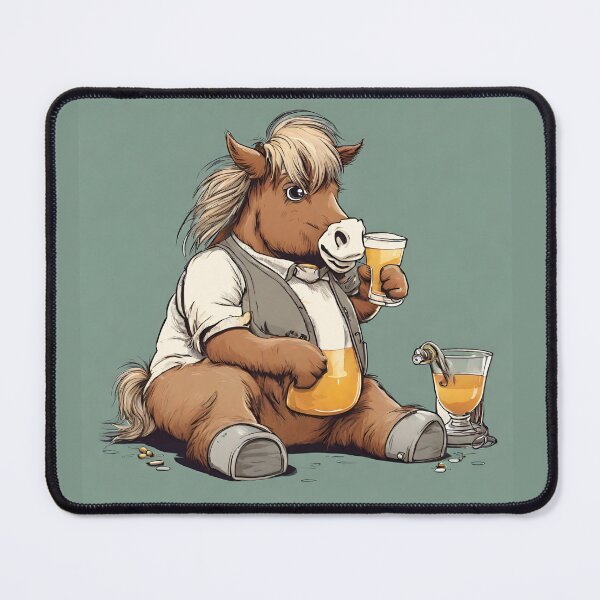 Item preview, Fat Shetland pony enjoying juice designed and sold by Ann-Marle.