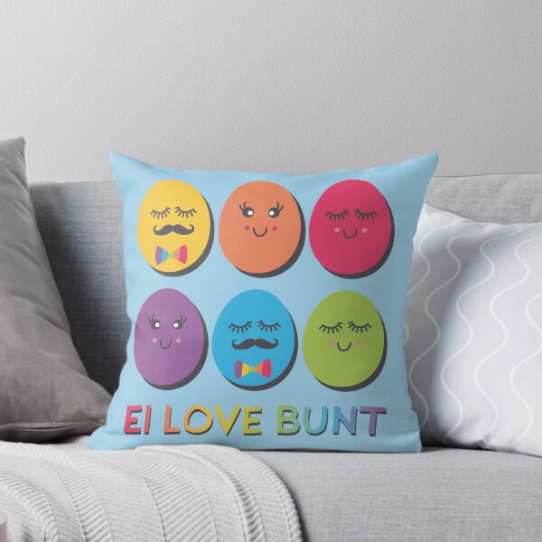 Item preview, Egg LOVE COLORFUL on blue - square designed and sold by RoundRainbow.