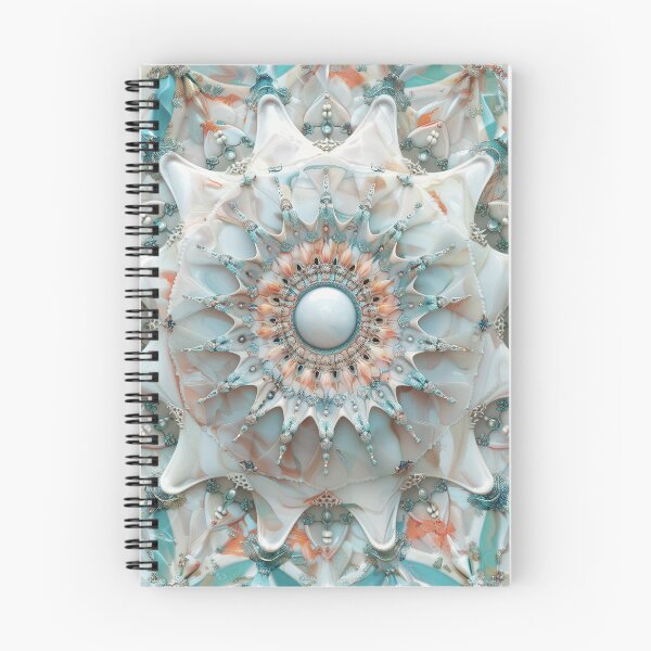 Item preview, Turquoise and peach fuzz shell mandala designed and sold by Fantasyplus.