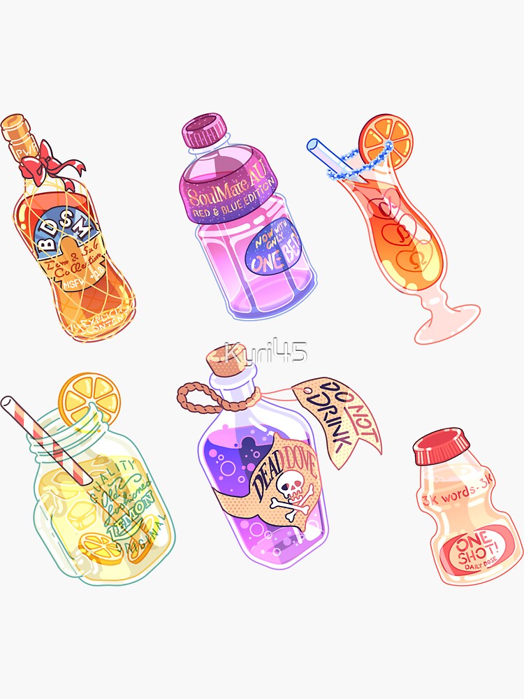 Thumbnail 3 of 3, Sticker, Fanfic Cafe Tags Collection PART 2 - CHOOSE MEDIUM! designed and sold by Kyri45.