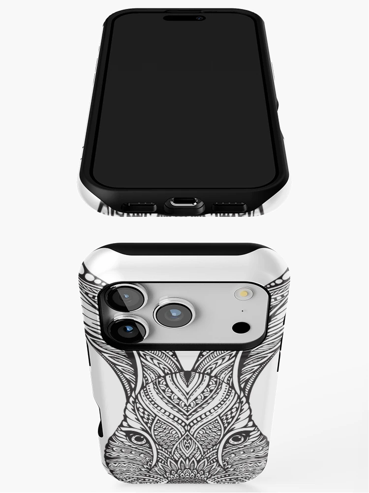 Thumbnail 3 of 4, iPhone Case, Zentangle Rabbit Design designed and sold by PaulC71.