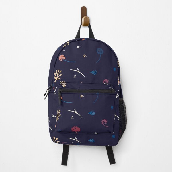 Item preview, Silhouettes of flowers and leaves on midnight blue designed and sold by by Mònica Roca.
