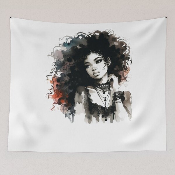 Item preview, “The queen of beauty: the beautiful black woman Amina” designed and sold by CHRIST5000.