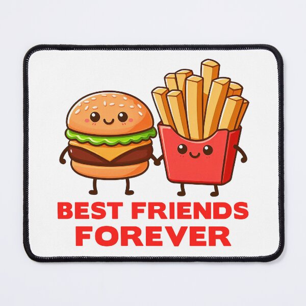 Item preview, Hamburger and French Fries Best Friends Forever designed and sold by plushism.