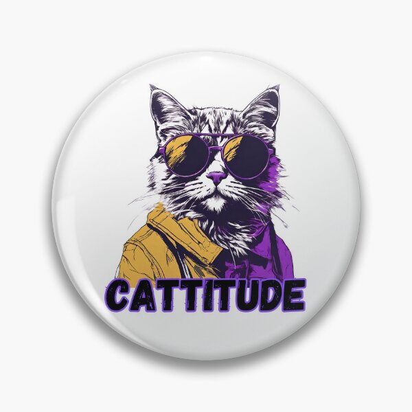 Item preview, Cool Cat With A Cattitude designed and sold by letsgetinspired.