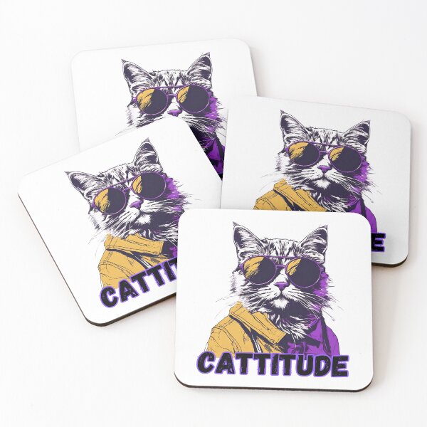 Item preview, Cool Cat With A Cattitude designed and sold by letsgetinspired.
