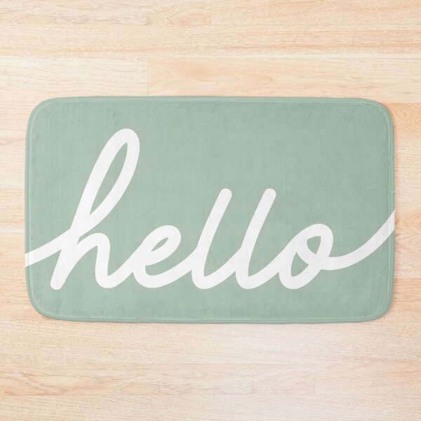 Item preview, Hello Cursive Typography Sage Green designed and sold by OneThreeSix.