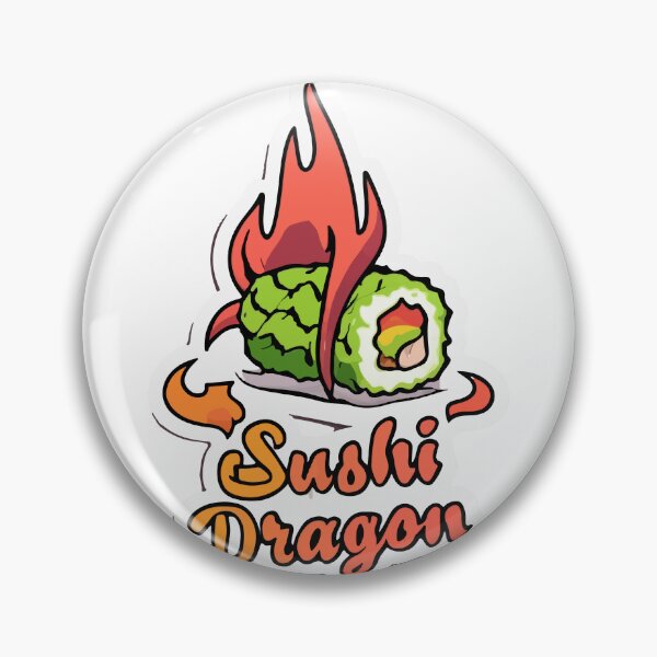 Item preview, Sushi Dragon - Fiery Avocado Fantasy Sticker designed and sold by NiftyWrx.