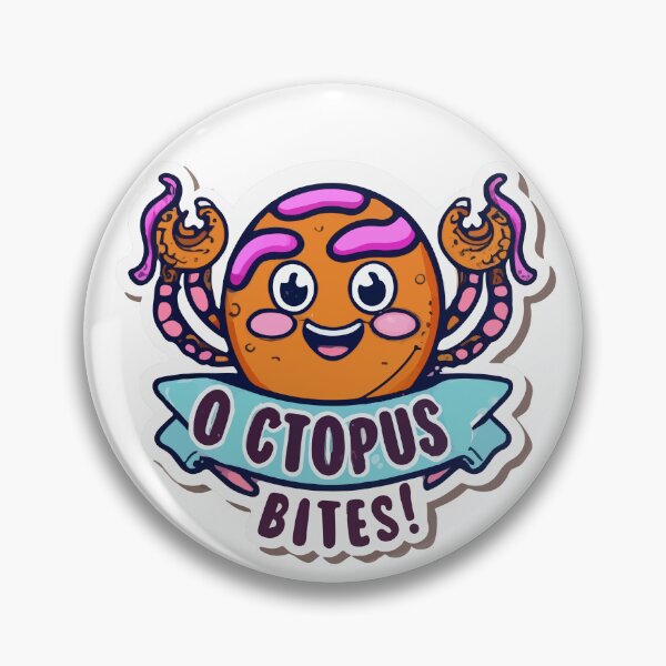 Item preview, Octopus Bites! Cute Cartoon Takoyaki Sticker designed and sold by NiftyWrx.