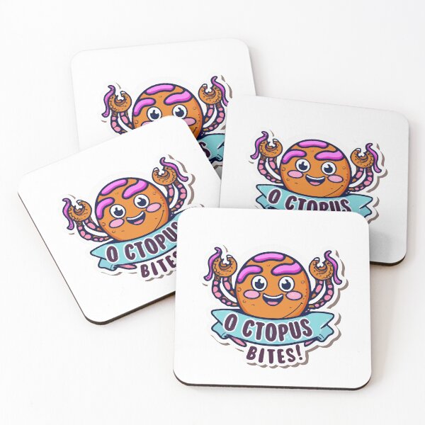 Item preview, Octopus Bites! Cute Cartoon Takoyaki Sticker designed and sold by NiftyWrx.