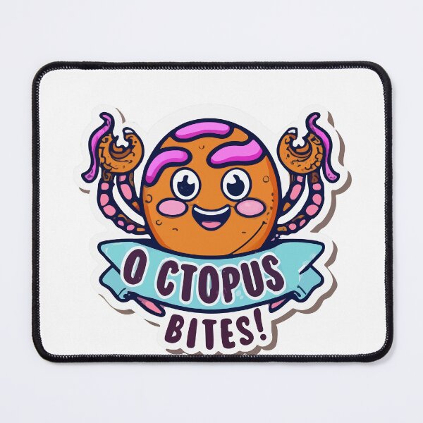 Item preview, Octopus Bites! Cute Cartoon Takoyaki Sticker designed and sold by NiftyWrx.