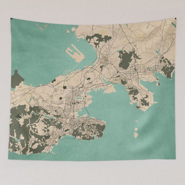 Item preview, Dalian City Map of Liaoning, China  - Vintage designed and sold by deMAP.