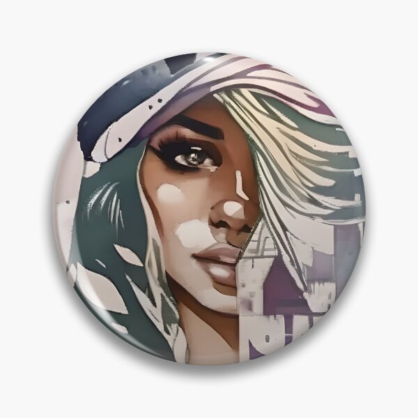 Item preview, Beauty in Baseball Watercolor Portrait designed and sold by agaksiazek.