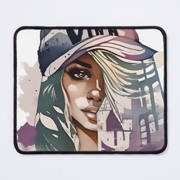 Item preview, Beauty in Baseball Watercolor Portrait designed and sold by agaksiazek.