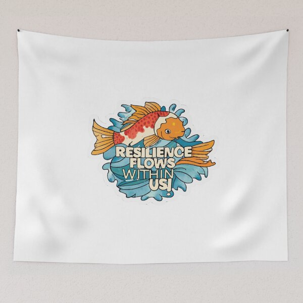 Item preview, Resilient Koi Watercolor Art designed and sold by NiftyWrx.