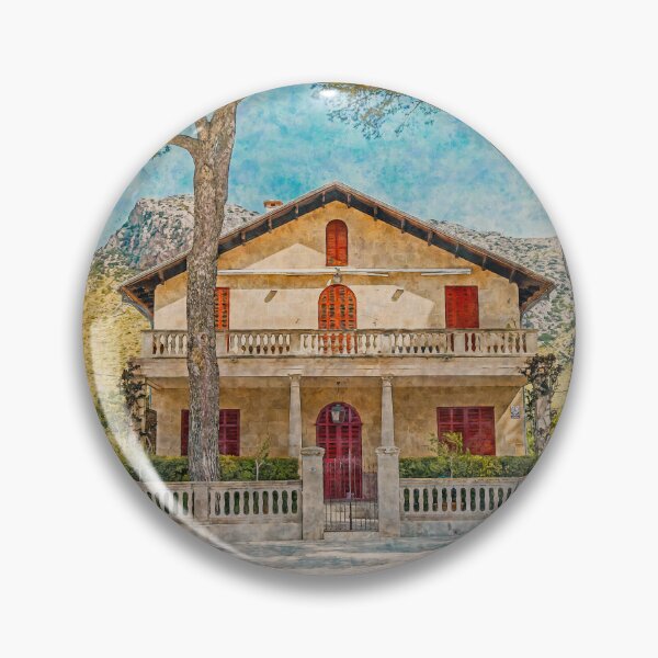 Item preview, Puerto Pollensa Pine Walk Villa Mallorca Watercolour Effect designed and sold by GG WALL ART.