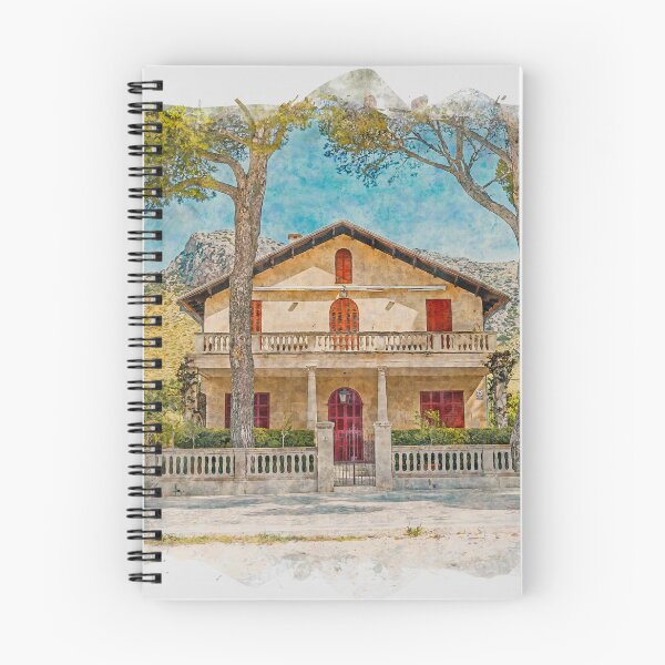 Item preview, Puerto Pollensa Pine Walk Villa Mallorca Watercolour Effect designed and sold by GG WALL ART.