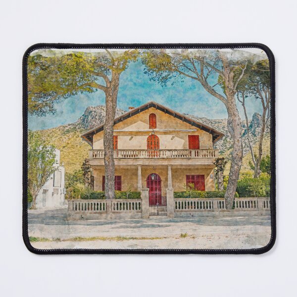 Item preview, Puerto Pollensa Pine Walk Villa Mallorca Watercolour Effect designed and sold by GG WALL ART.