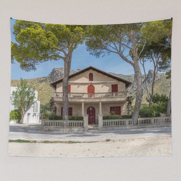 Item preview, Puerto Pollensa Pine Walk Villa Mallorca Watercolour Effect designed and sold by GG WALL ART.